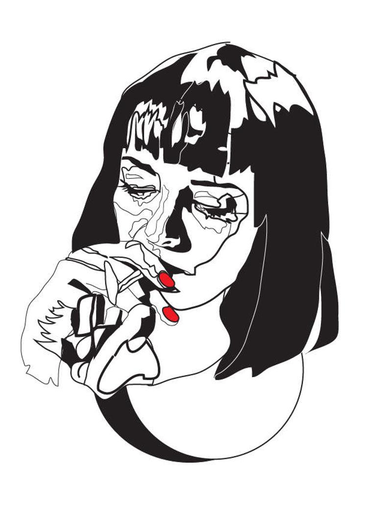 Pulp Fiction Drawing | Free download on ClipArtMag