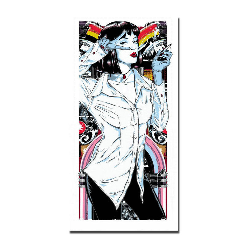 800x800 Pulp Fiction Classic Movie Art Silk Poster Inch Uma