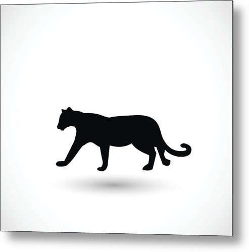 493x499 Puma Icon Sign Vector Illustration Metal Print
