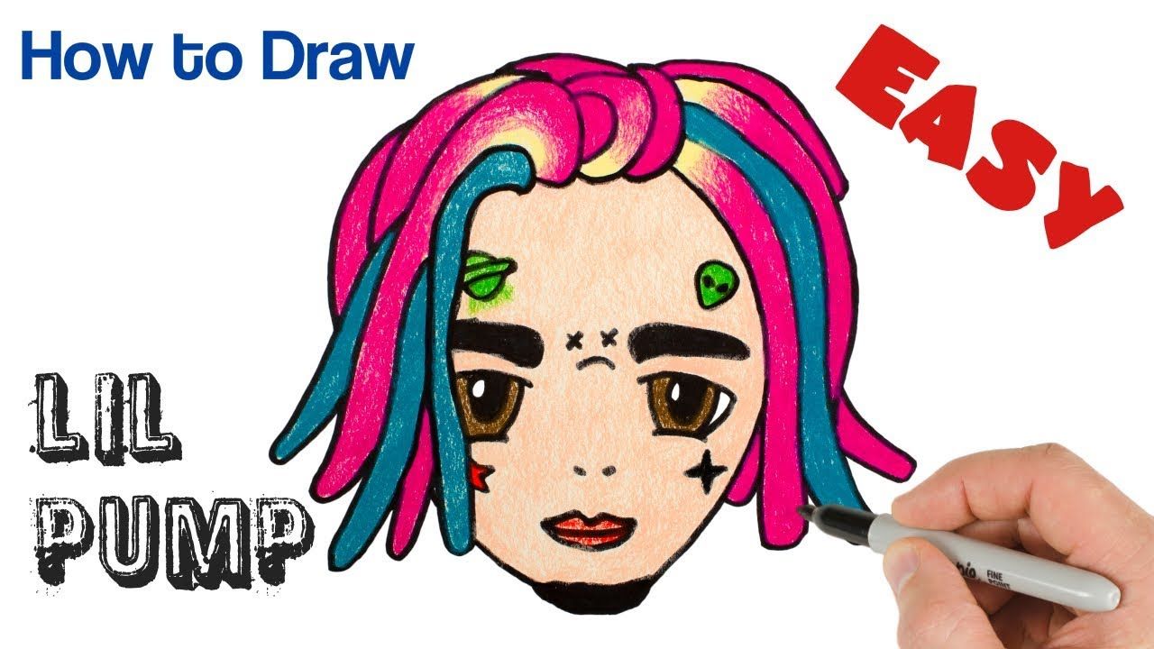 1280x720 how to draw lil pump cute and easy rappers drawings lil pump