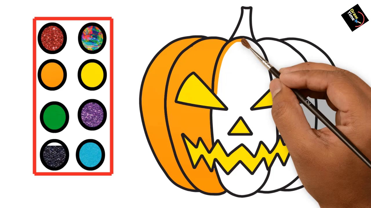 1280x720 Pumpkin Carving Halloween Pumpkins Drawing For Kids