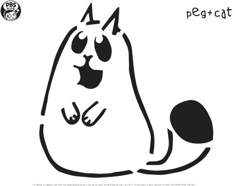 467x369 cat of peg pumpkin carving template drawing kids templates
