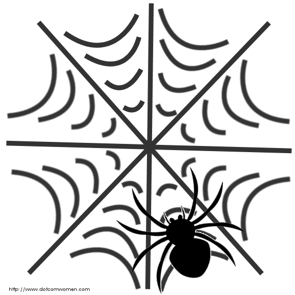 576x576 Spider In Web Pattern