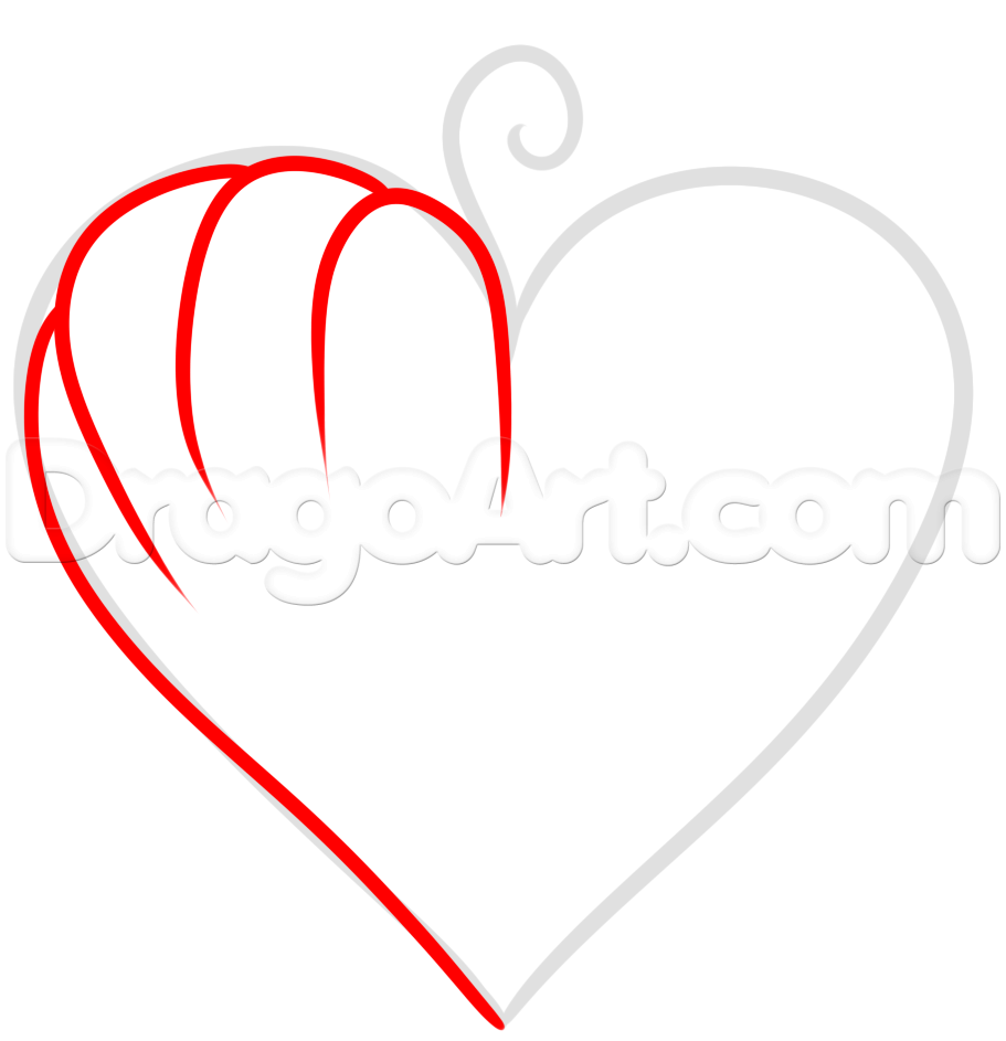 911x943 Drawing A Heart Shaped Pumpkin, Step