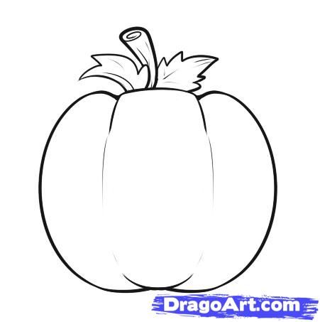 451x453 How To Draw Pumpkins Step Drawing Pumpkin Drawing, Drawings