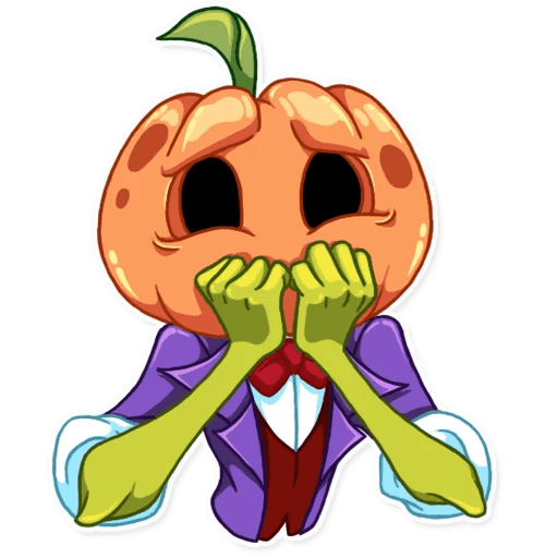 512x512 Jack Pumpkin Stickers Set For Telegram