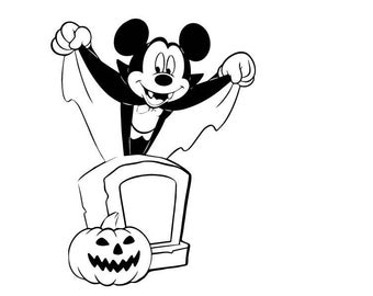 340x270 Mickey Pumpkin Head Digi Stamp Etsy