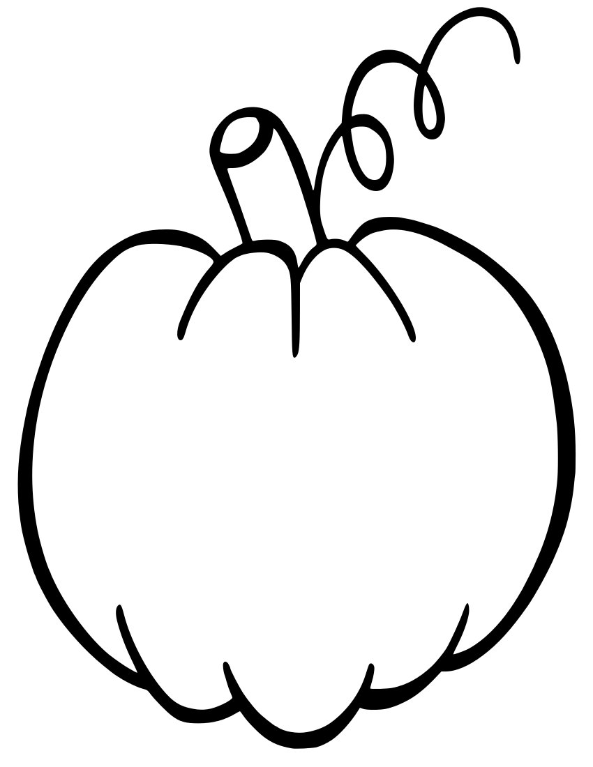 Pumpkin Outline Drawing Free download on ClipArtMag