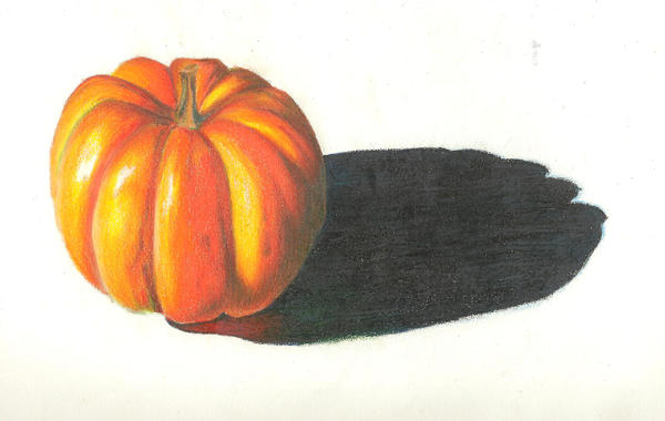600x380 Colored Pencil Pumpkin