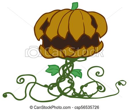 450x384 halloween pumpkin plant cartoon halloween pumpkin plant character