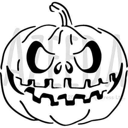 425x425 Azeeda 'halloween Pumpkin' Wall Stencil Template