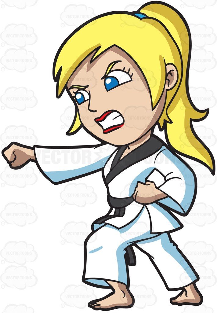 711x1024 A Woman Practicing Her Taekwondo Punch
