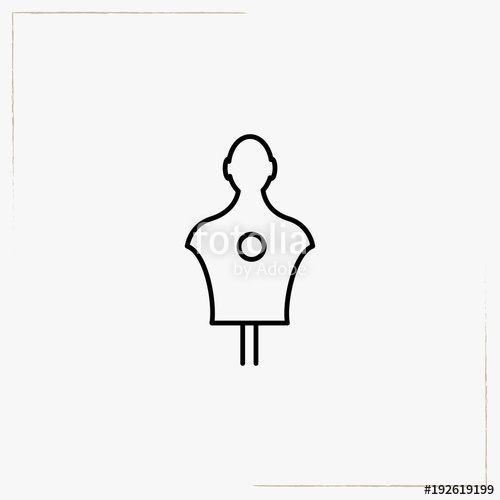 500x500 Punching Bag Line Icon Stock Image And Royalty Free Vector