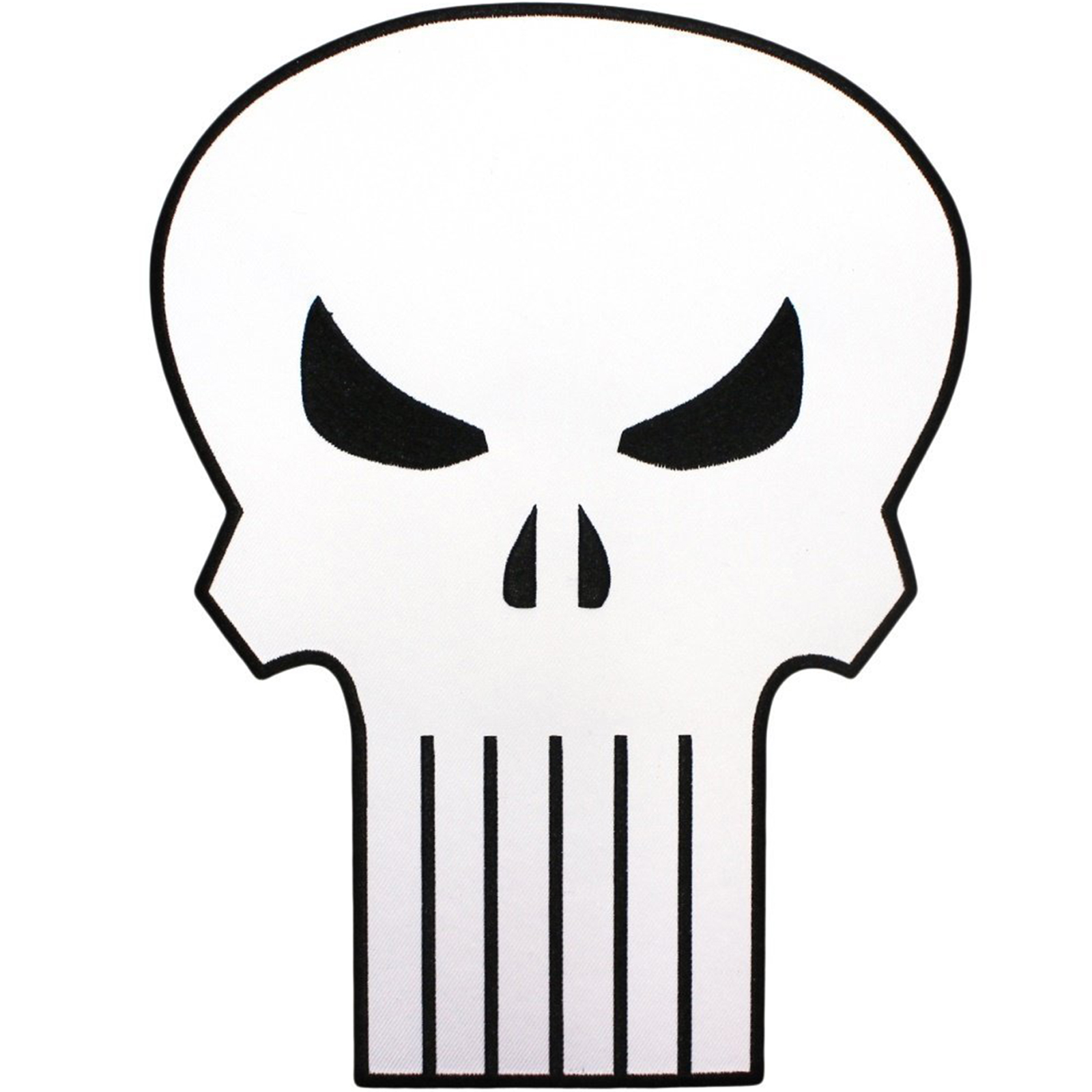 1600x1600 official marvel comics large punisher skull logo iron on applique