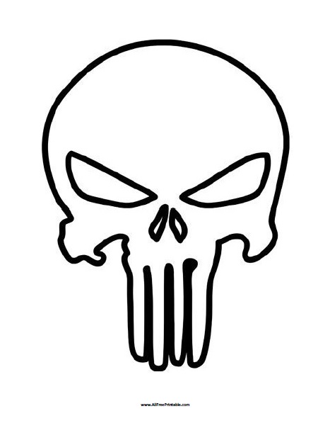 467x604 punisher skull coloring page