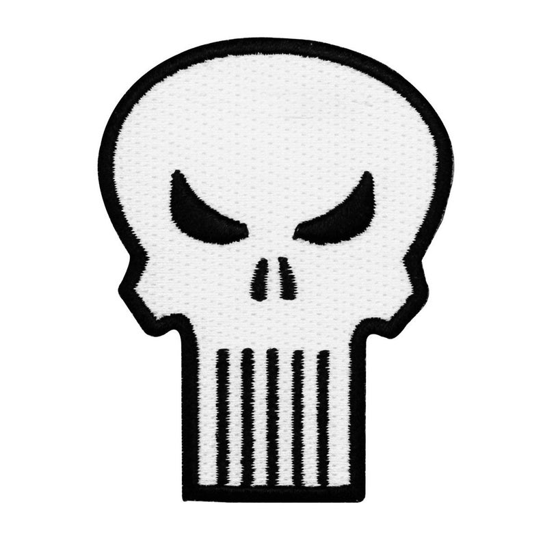 794x794 Retro Punisher Skull Superhero Costume Logo Iron On Patch Etsy