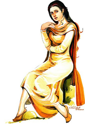 274x400 hand crafts oasis oil paintings art young punjabi girl