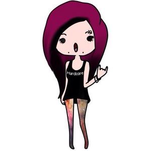 300x300 Awesome Punk Girl Oblyvian Art Cute Kawaii Drawings, Chibi