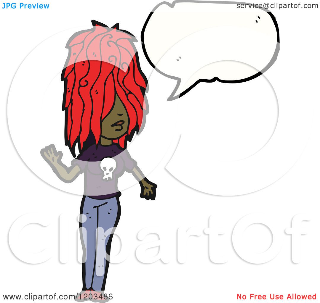 1080x1024 Cartoon Of A Black Punk Girl Speaking