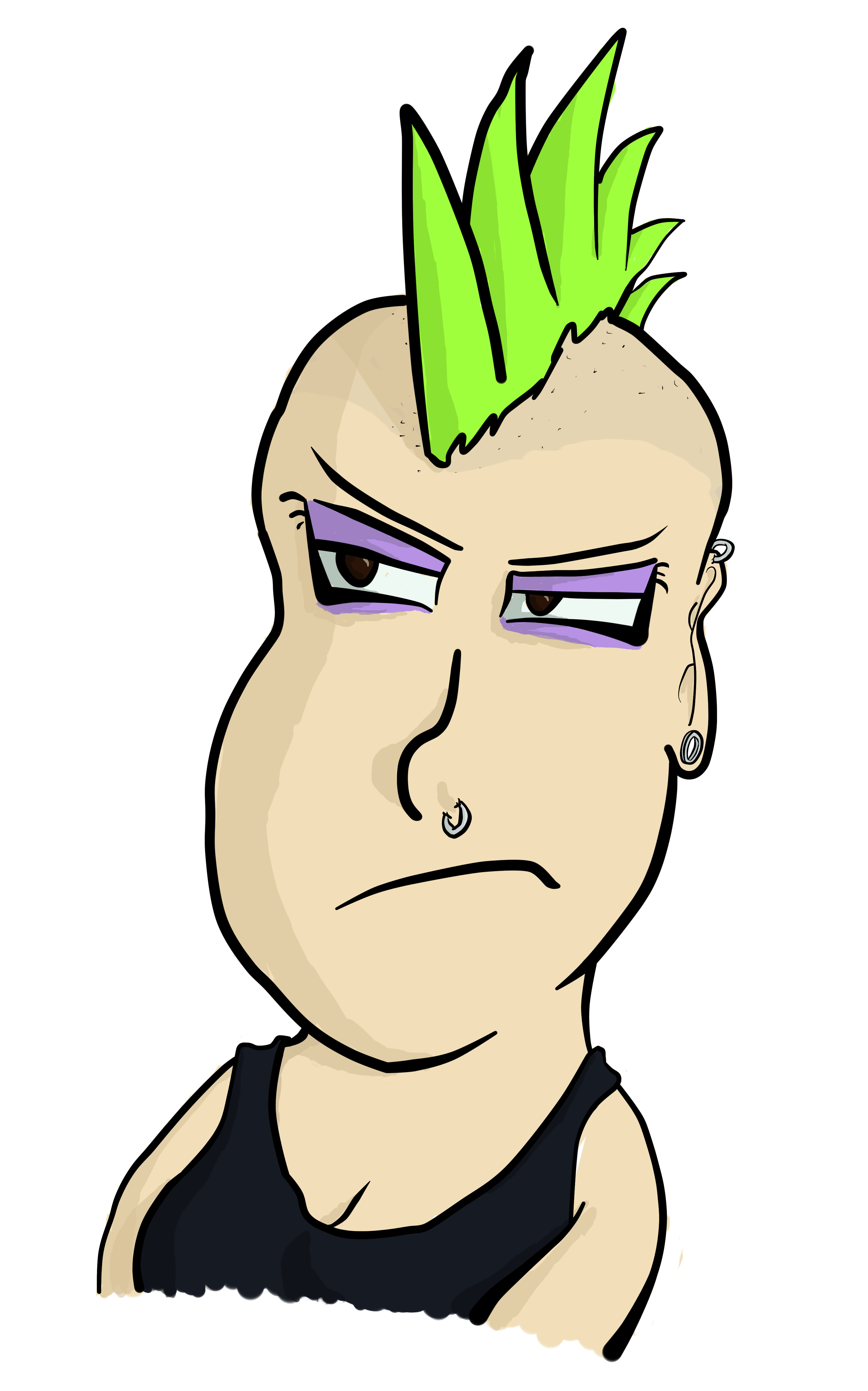 3144x5037 Cartoon Punk Rock Girl