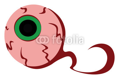 400x266 clipart of an eyeball with veins green pupil and other details
