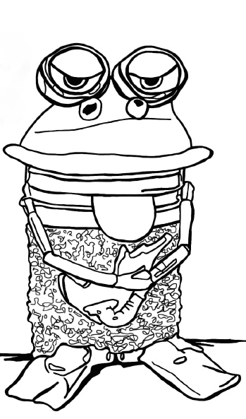 349x593 Greedy Frog Drawing