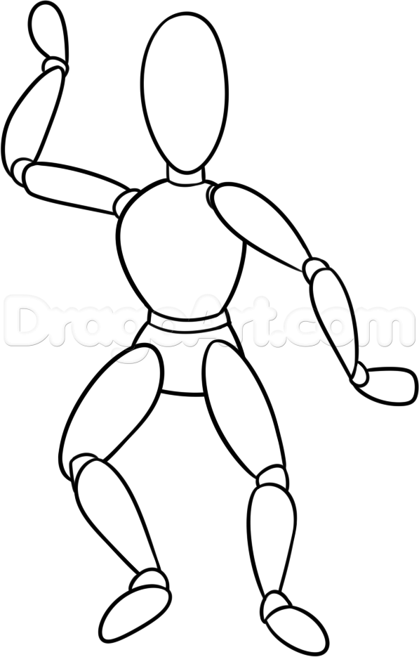 597x935 How To Draw A Marionette, Step
