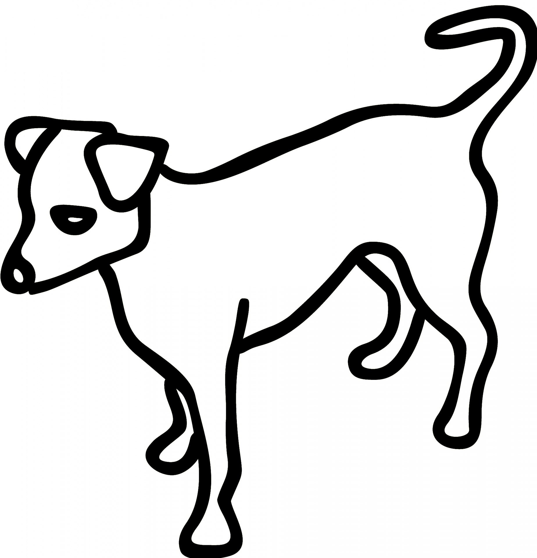 1848x1920 Drawing, Puppy, Dog, Outlined, Shape