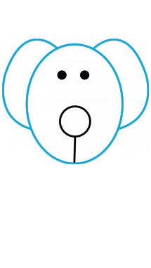 215x382 How To Draw A Puppy For Kids, Easy Step