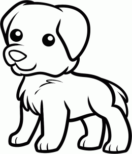 260x302 How To Draw How To Draw A Golden Retriever For Kids