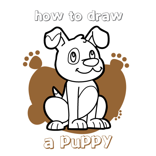 500x500 How To Draw How To Draw A Puppy For Kids