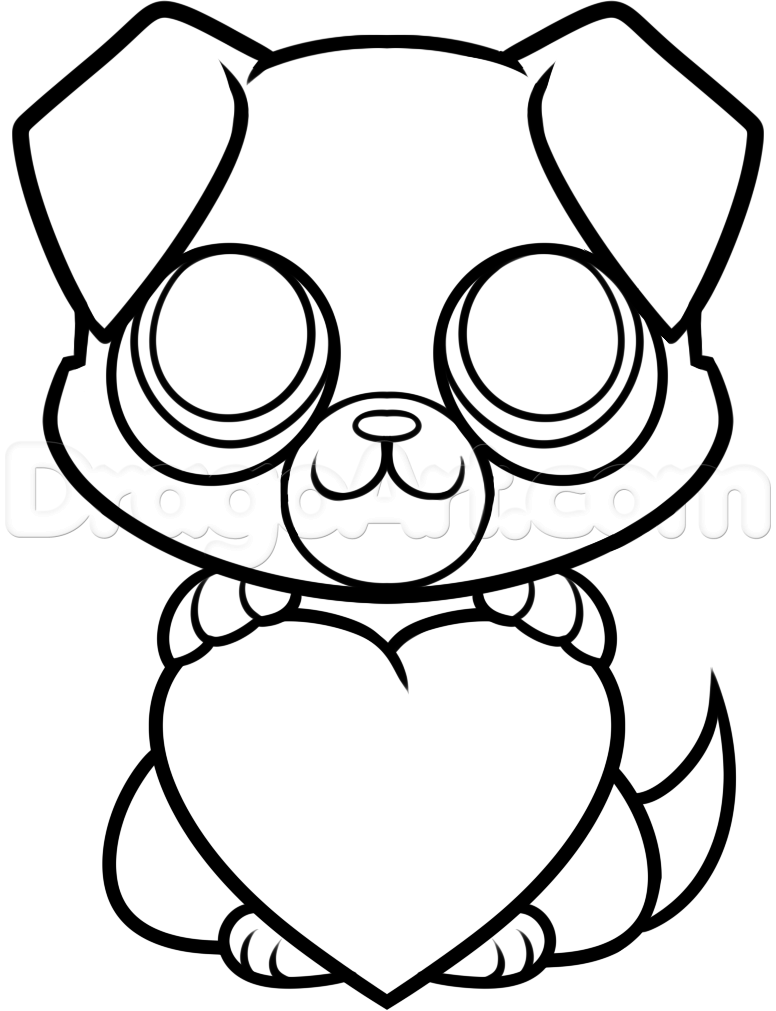 776x1011 How To Draw A Valentine Puppy, Step
