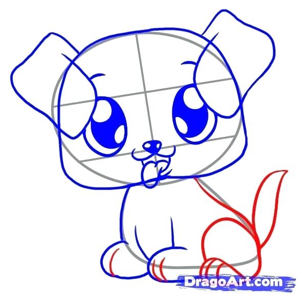 581x576 Drawings Of Puppies Step