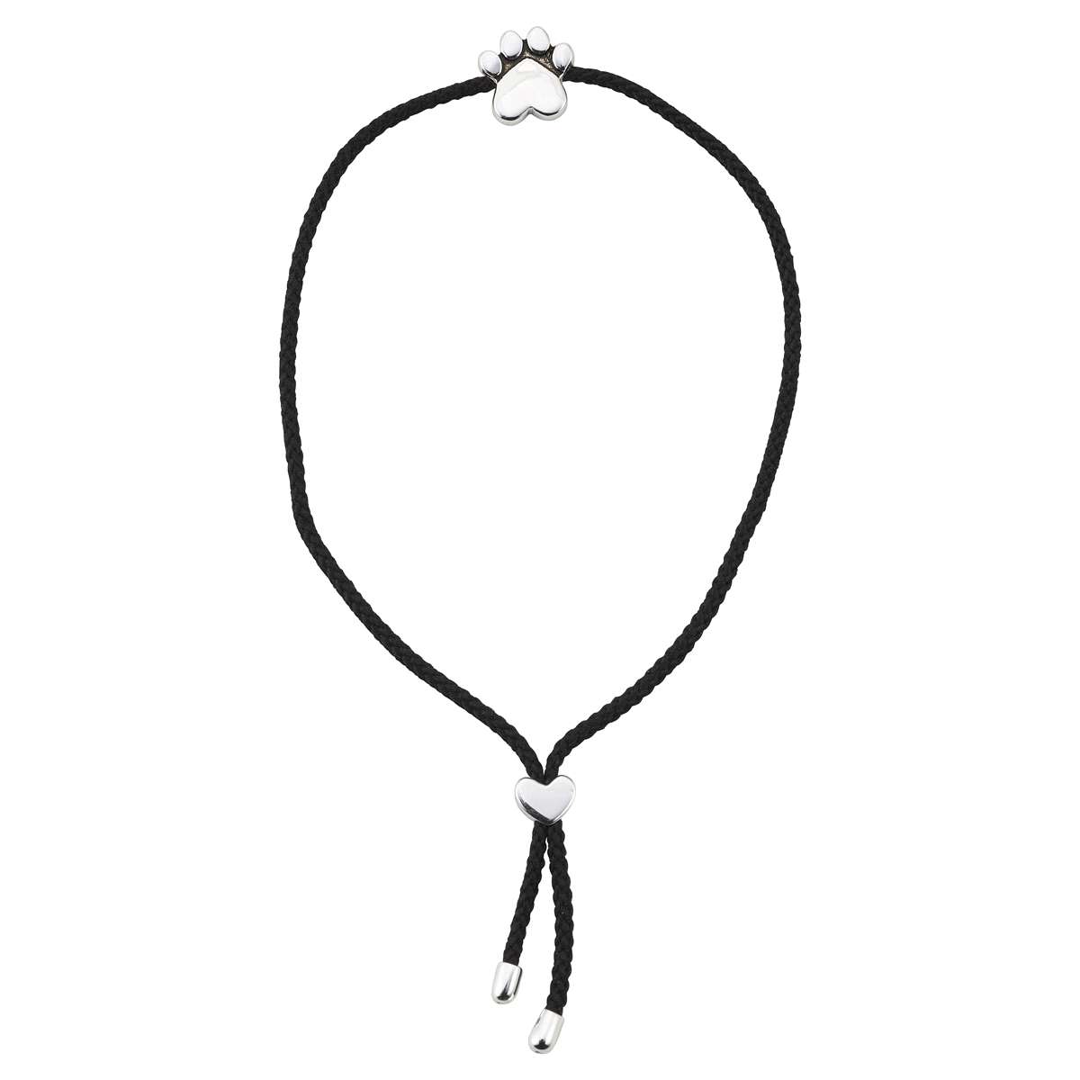 1200x1200 Larocks Sterling Silver Pet Paw And Heart Dainty Bracelet