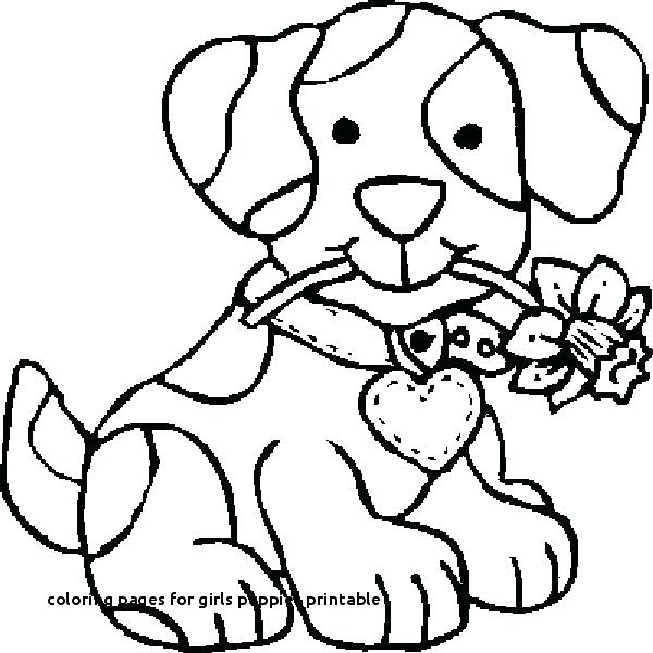 600x600 Printable Coloring For Girls Girl Sheets Puppy Print Out Pages Paw