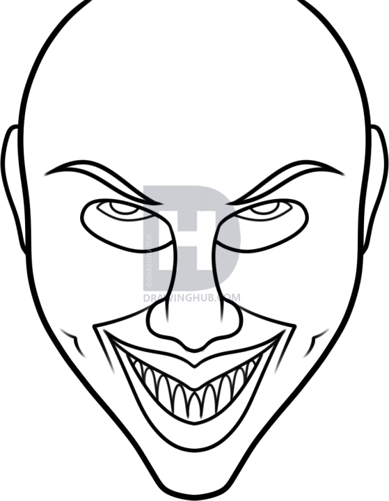 559x720 How To Draw The Purge Mask, Step