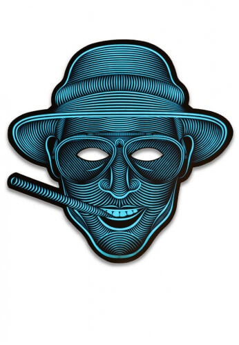 346x500 Light Up Fear And Loathing Mask Sound Reactive El Panel Mask