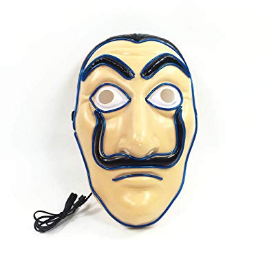 385x385 Halloween Led Light Mask Scary Smiling Face Rave