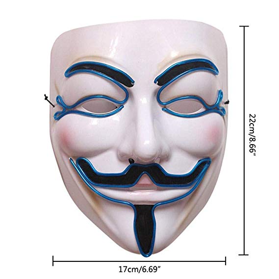 569x569 Foonee Grimace Led Glow Mask Halloween El Cold Light