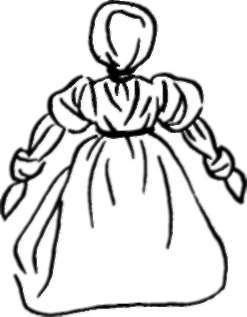 247x317 how to make a puritan girl out of a handkerchief