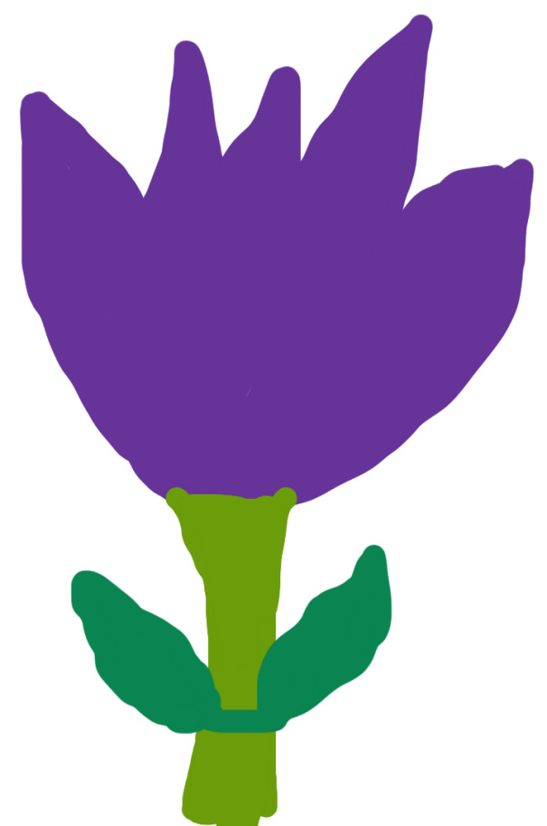 605x914 Drawing Of Purple Blossom Drawings Only
