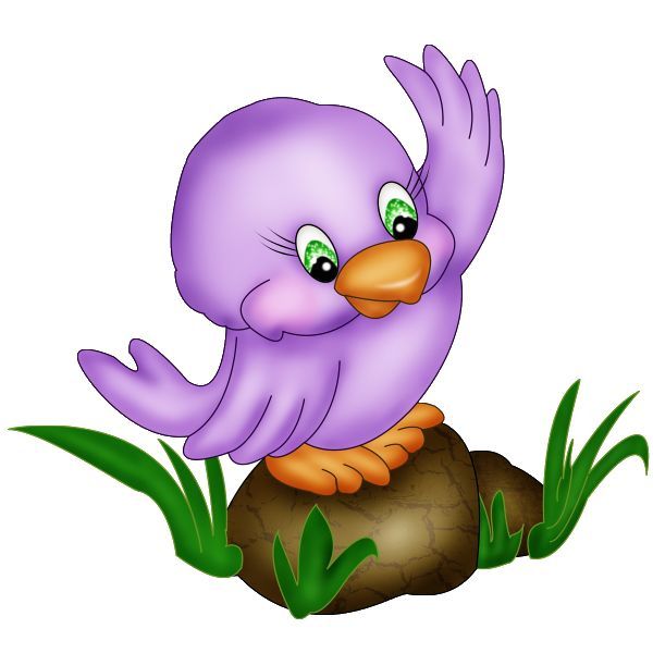 600x600 Purple Bird Clipart