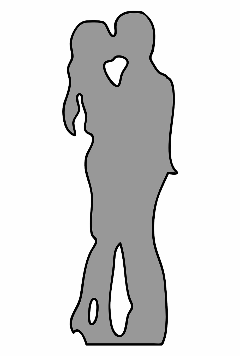 920x1361 Couple Heart Love Silhouette Png Image