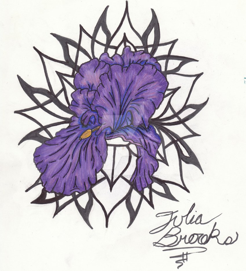850x939 Tribal Purple Iris