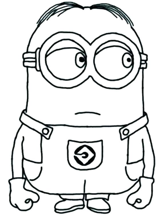 580x749 Purple Minion Coloring Pages Despicable Me Evil