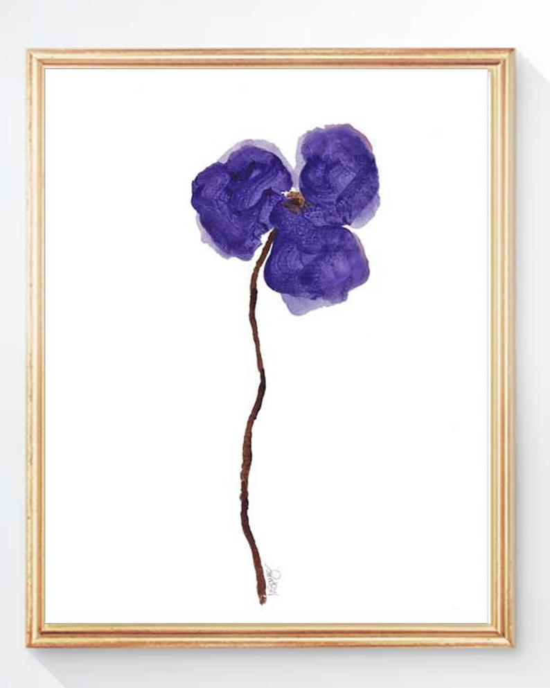 794x993 orchid watercolor flower purple orchid print from original etsy