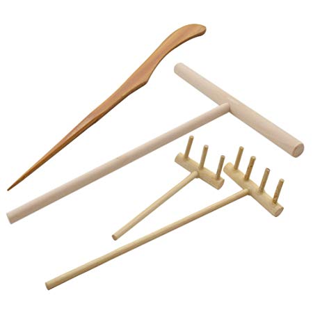450x450 Lychee Mini Bamboo Zen Garden Tool Rake Sand Rock Push Drawing Pen