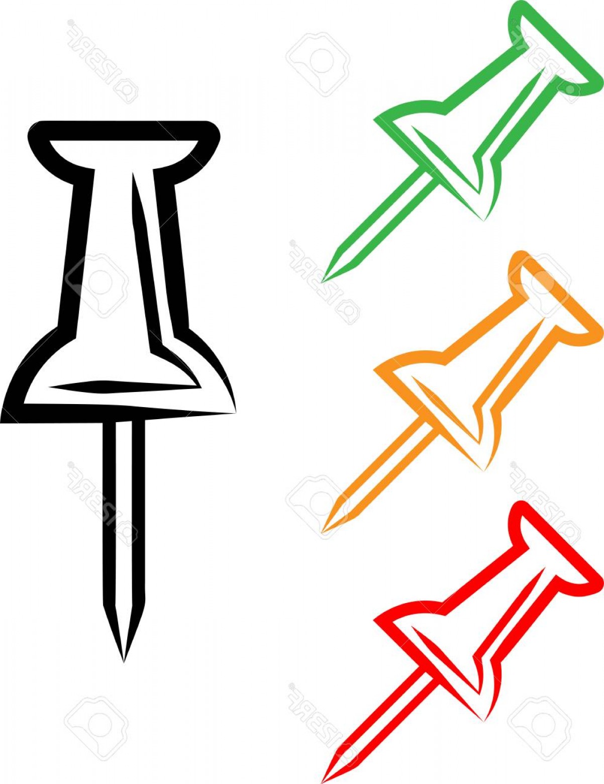 1202x1560 Push Pin Vector Graphic Newwaysys