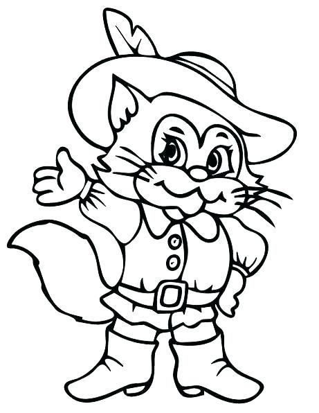 461x596 Puss In Boots Colouring