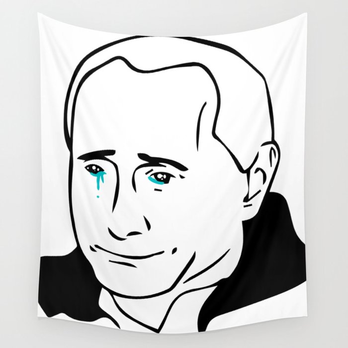 700x700 Putin Cry Wall Tapestry